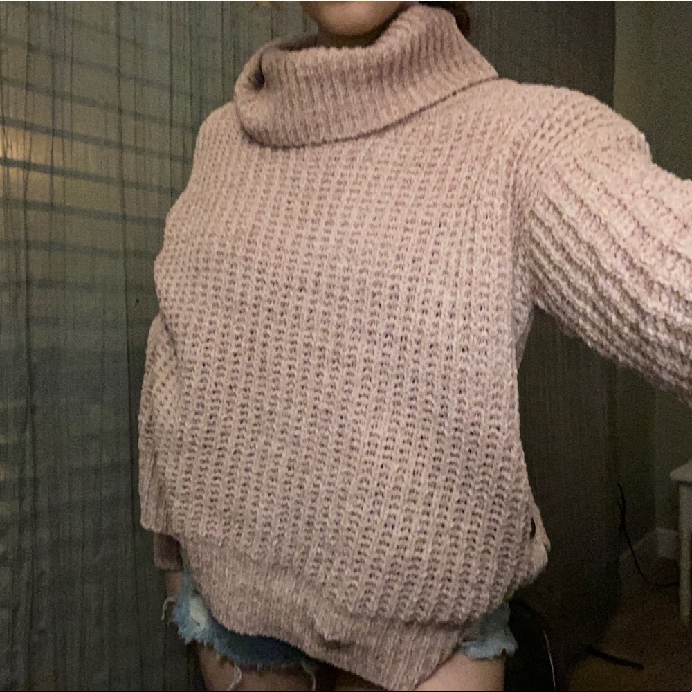 Blush Turtleneck Sweater